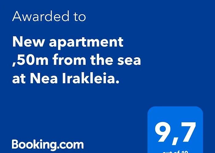 New Apartment ,50M From The Sea At Nea Irakleia.